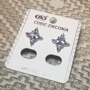 Lead & Nickel Free Cubic Zirconia Cross Studs